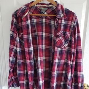 Plaid button down shirt